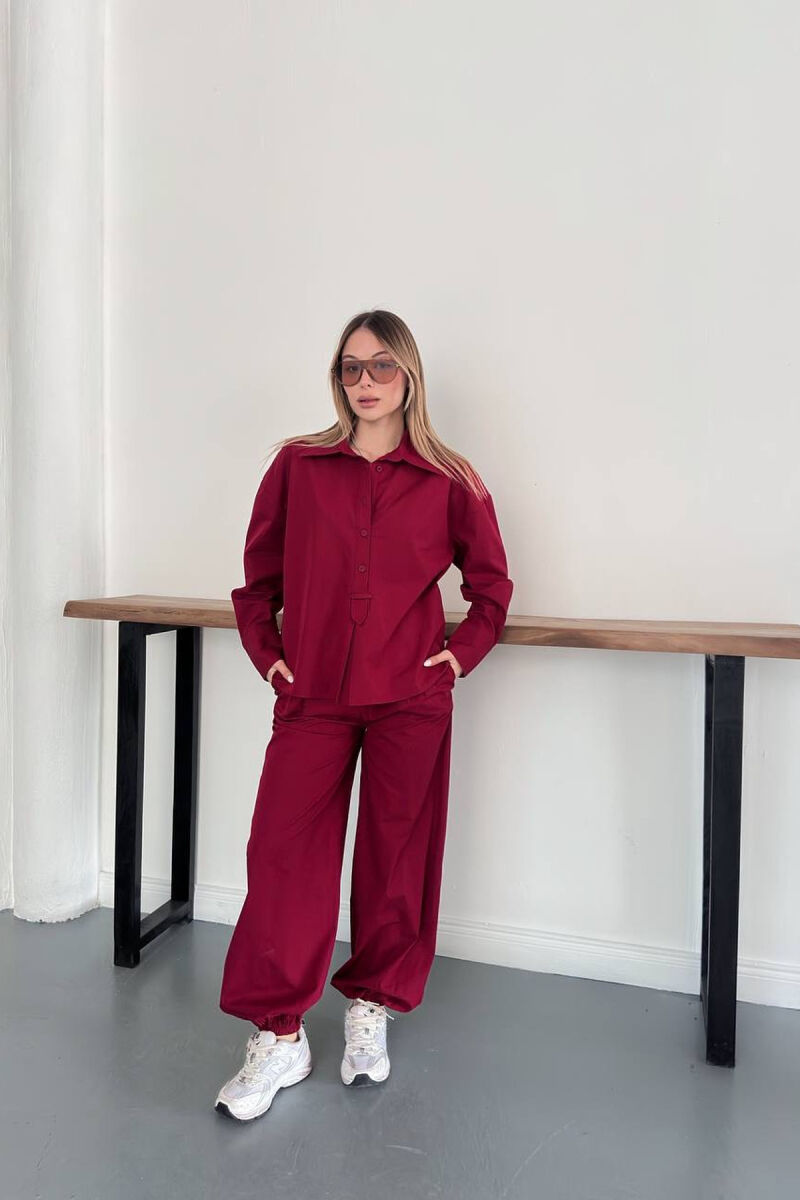 SET NJE NGJYRESH KEMISHE + PANTALLONA PER FEMRA NE NGJYRE QERSHI - 1
