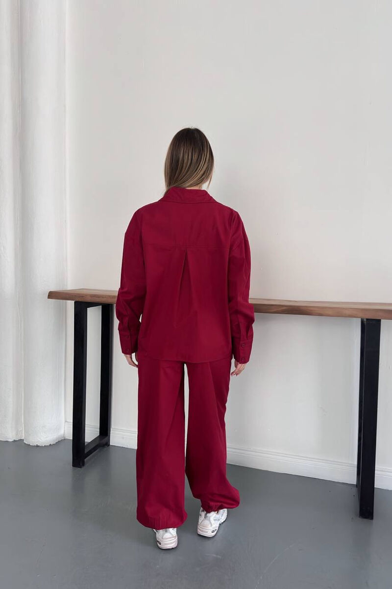 SET NJE NGJYRESH KEMISHE + PANTALLONA PER FEMRA NE NGJYRE QERSHI - 2