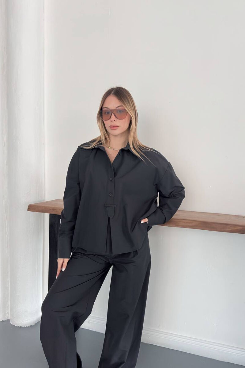 SET NJE NGJYRESH KEMISHE + PANTALLONA PER FEMRA NE NGJYRE TE ZEZE - 2