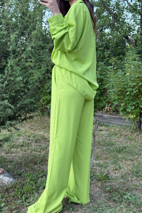 SET NJË NGJYRËSH KËMISHË+PANTALLONA PËR FEMRA NË NGJYRËN NEON - 5