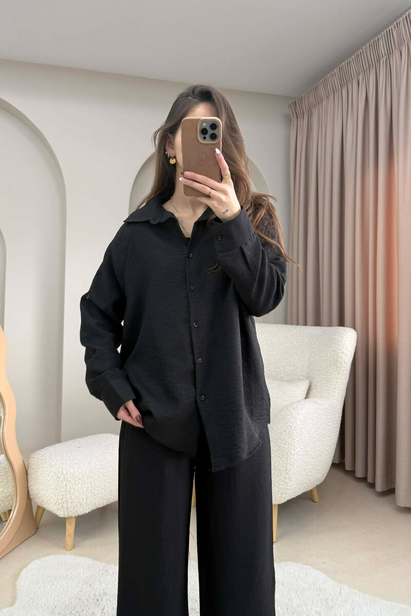 SET NJE NGJYRESH KEMISHE+PANTALLONA PER FEMRA NE NGJYRE TE ZEZE - 2