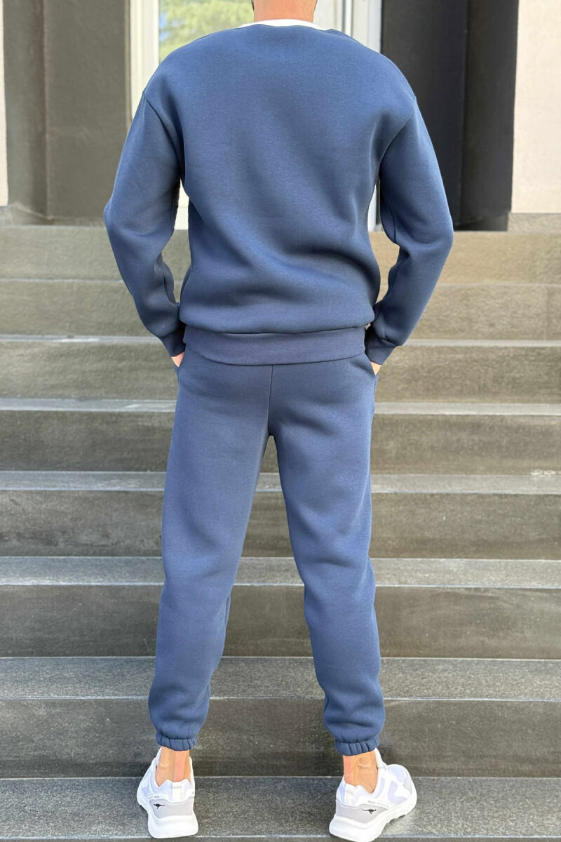 SET NJË NGJYRËSH ME PUSH BLUZË+TUTA PËR MESHKUJ NË NGJYRË BLU - 4