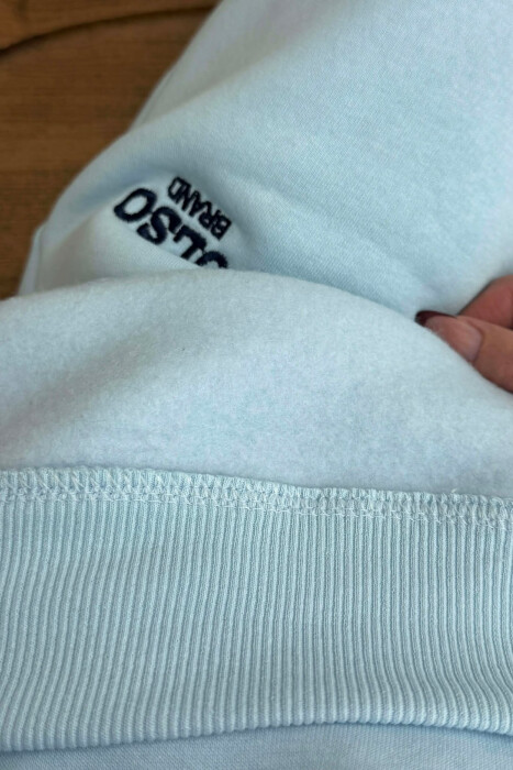 SET NJE NGJYRESH ME PUSH HOODIE + TUTA PER FEMRA NE NGJYRE BLU TE ZBARDHUR - 3