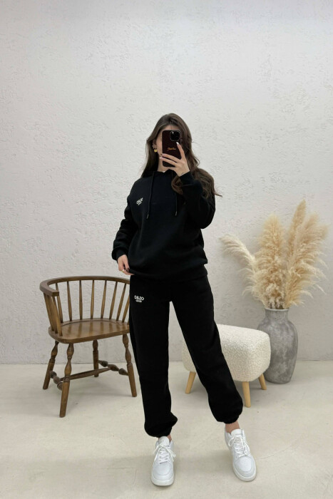 SET NJE NGJYRESH ME PUSH HOODIE + TUTA PER FEMRA NE NGJYRE TE ZEZE - 1