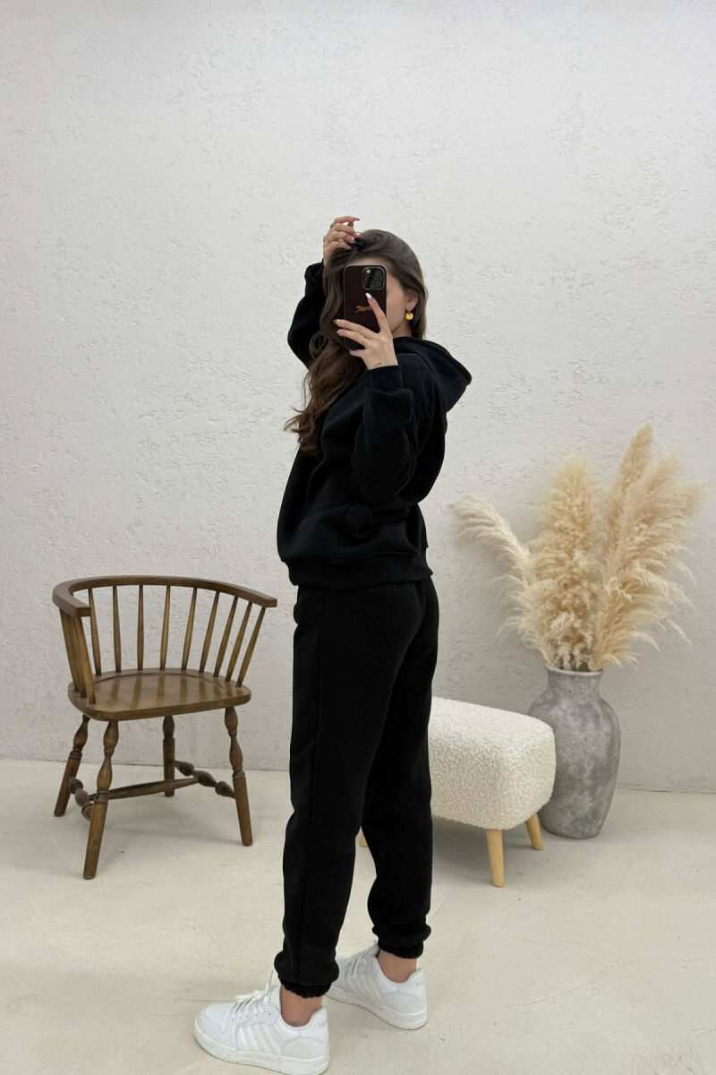 SET NJE NGJYRESH ME PUSH HOODIE + TUTA PER FEMRA NE NGJYRE TE ZEZE - 3