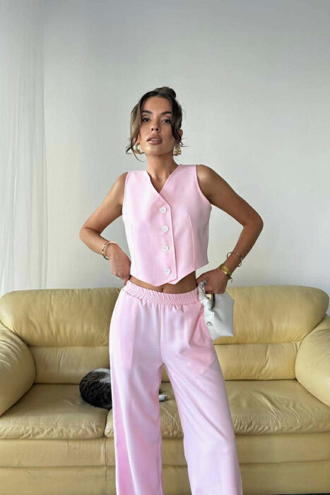 SET NJE NGJYRESH PER FEMRA JELEK + PANTALLONA NE NGJYRE ROZE - 2