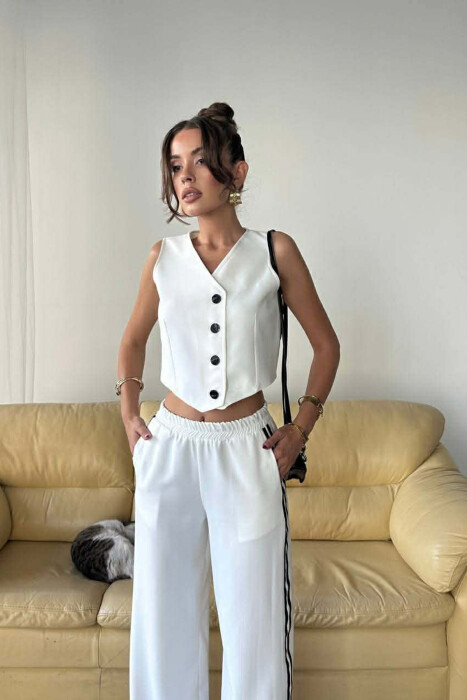SET NJE NGJYRESH PER FEMRA JELEK + PANTALLONA NE NGJYRE TE BARDHE - 4