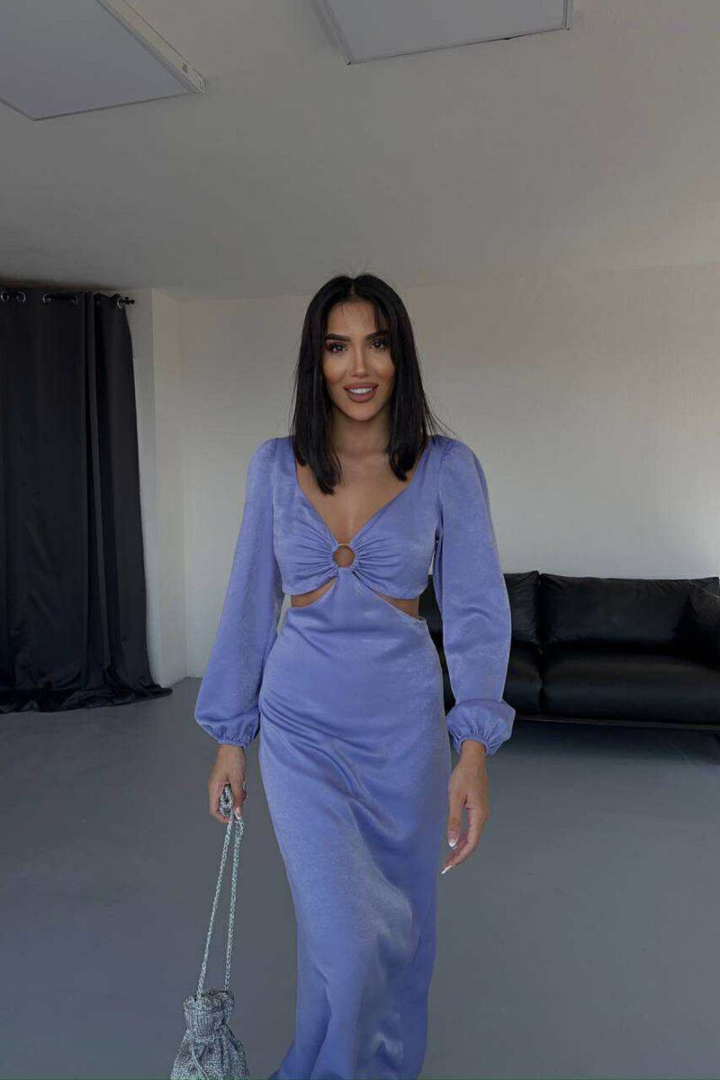 SET NJË NGJYRËSH CROP TOP+FUND PËR FEMRA NË NGJYRË LEJLA - 5