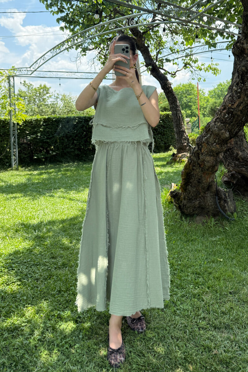SET NJË NGJYRËSH KANATJERE+FUND PËR FEMRA NË NGJYRË MENTE - 5
