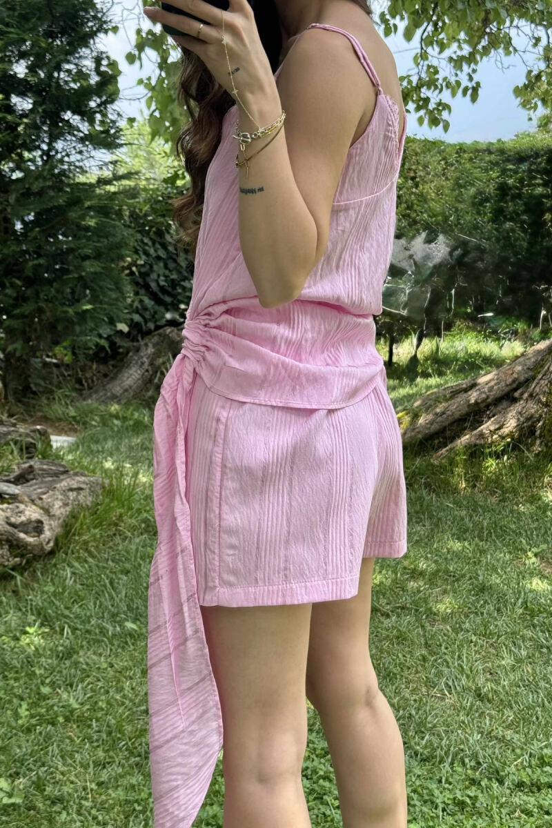 SET NJË NGJYRËSH KANATJERE+FUND-PANTALLON PËR FEMRA NË NGJYRË BABY PINK - 5