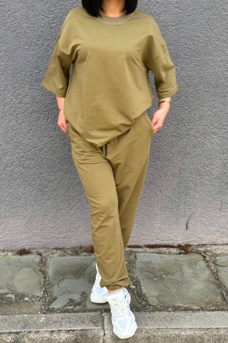 SET NJE NGJYRESH T-SHIRT I THJESHTE + TUTA PER FEMRA NE NGJYRE ULLI - 2