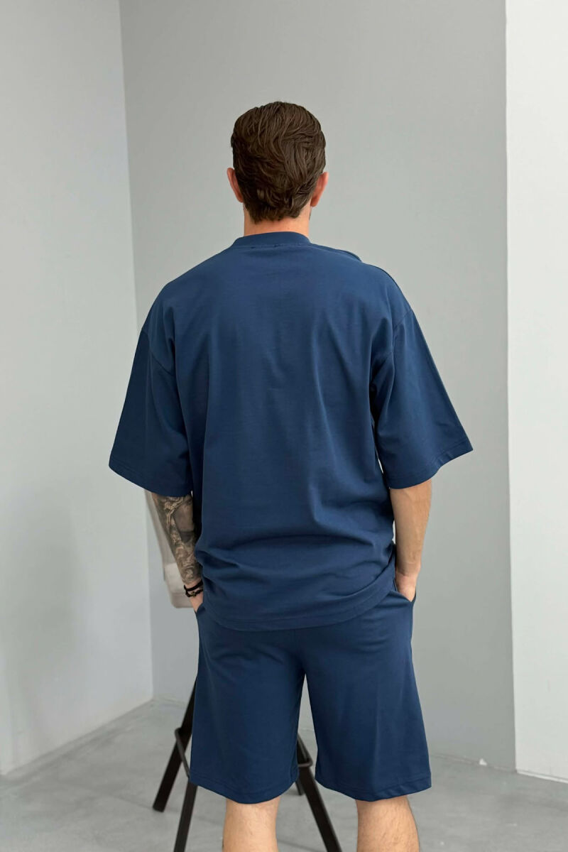 SET NJE NGJYRESH T-SHIRT + TUTA PER MESHKUJ NE NGJYRE BLU TE ERRET - 4