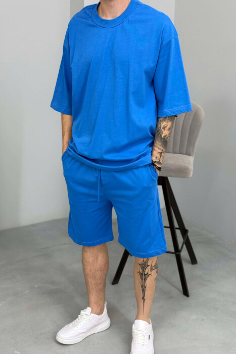 SET NJE NGJYRESH T-SHIRT + TUTA PER MESHKUJ NE NGJYRE BLU - 2