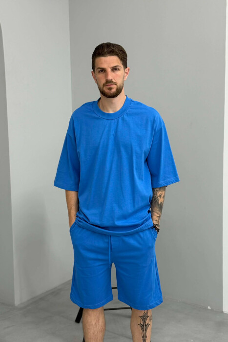 SET NJE NGJYRESH T-SHIRT + TUTA PER MESHKUJ NE NGJYRE BLU - 3