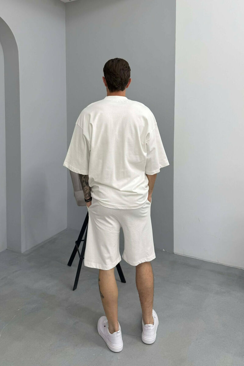 SET NJE NGJYRESH T-SHIRT + TUTA PER MESHKUJ NE NGJYRE TE BARDHE - 4