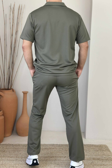 SET NJË NGJYRËSH T-SHIRT+TUTA PËR MESHKUJ NË NGJYRËN ULLI - 2