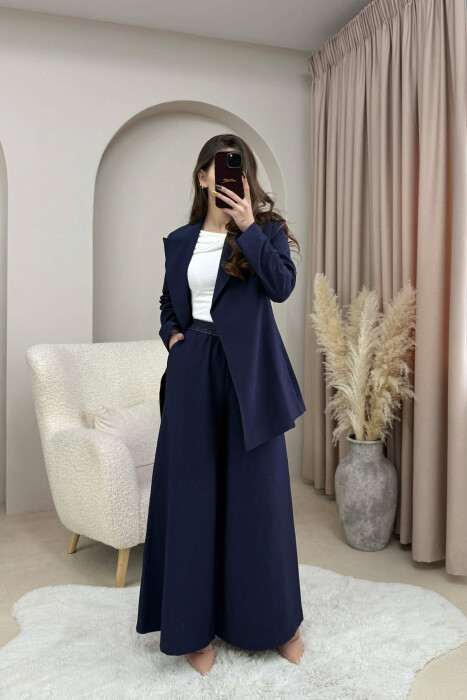 SET NJE NGJYRESH XHAKETE ME RRIP+PANTALLONA PER FEMRA NE NGJYRE BLU TE ERRET - 2