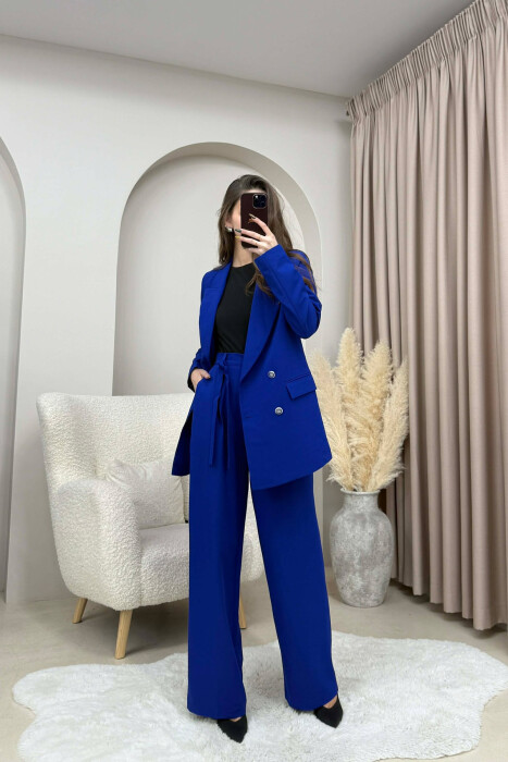 SET NJE NGJYRESH XHAKETE +PANTALLONA PER FEMRA NE NGJYRE BLU - 2