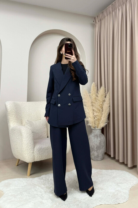 SET NJE NGJYRESH XHAKETE +PANTALLONA PER FEMRA NE NGJYRE BLU TE ERRET - 2