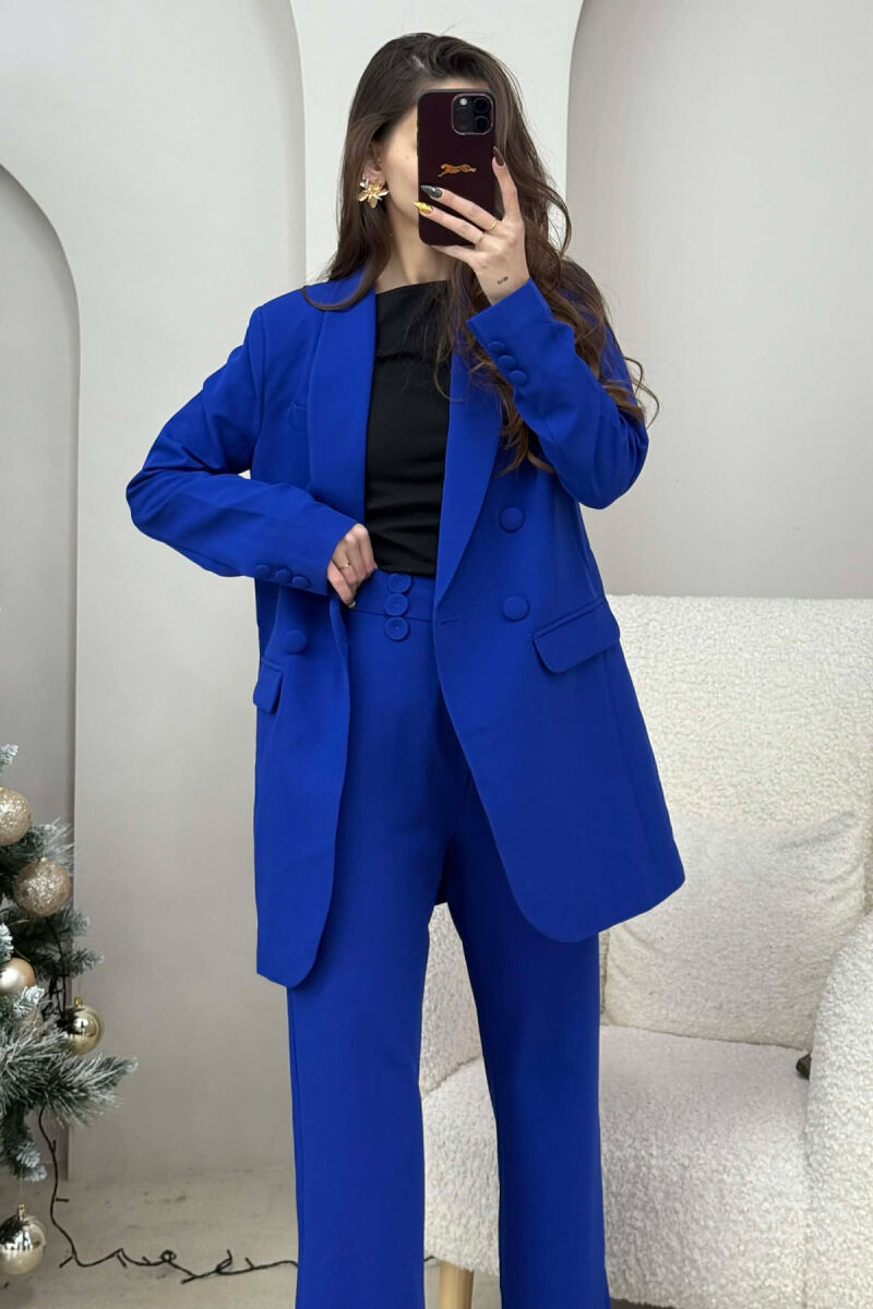 SET NJE NGJYRESH XHAKETE+PANTALLONA KLASIKE PER FEMRA NE NGJYRE BLU - 3