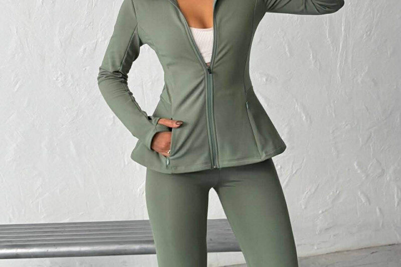 SET NJE NGJYRESH XHAKETE + STREÇE PER FEMRA NE NGJYRE JESHILE - 4