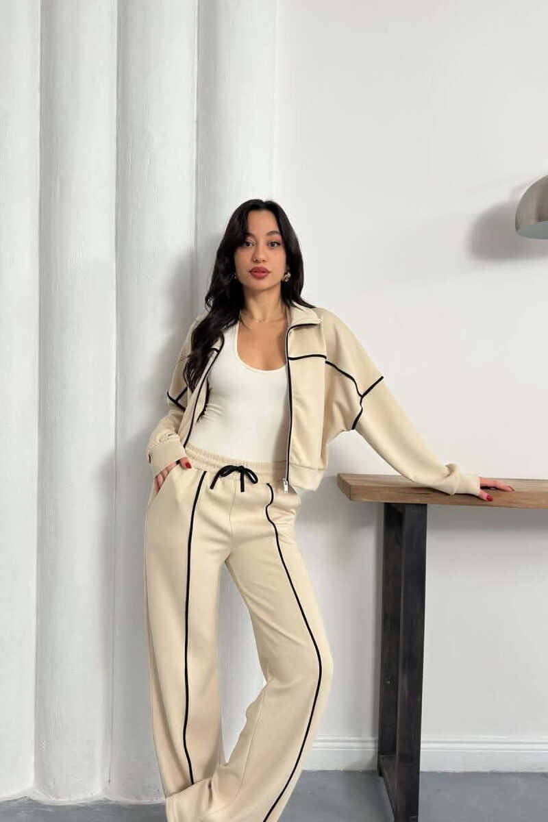 SET NJE NGJYRESH XHAKETE + TUTA PER FEMRA NE NGJYRE BEZHE - 4