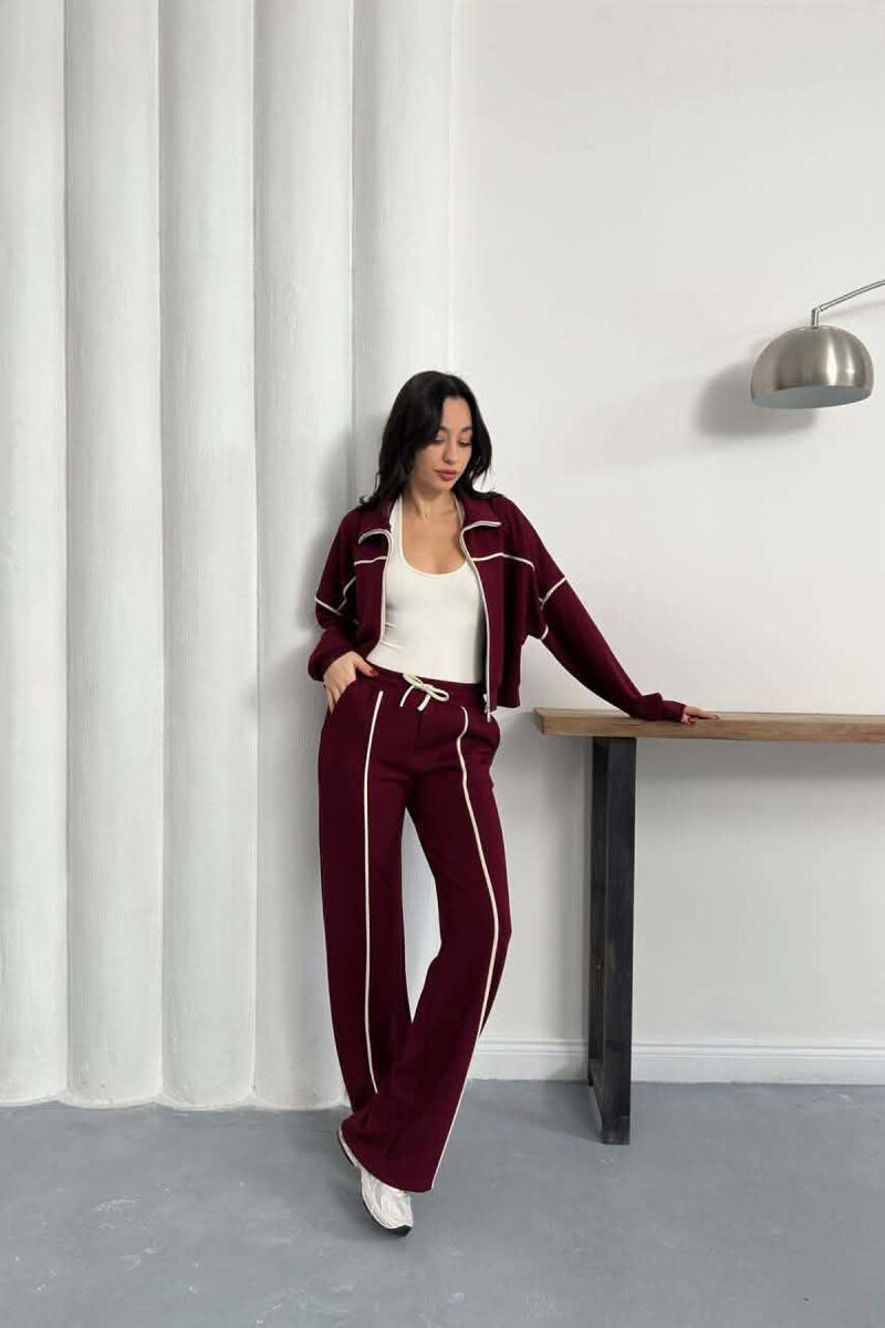 SET NJE NGJYRESH XHAKETE + TUTA PER FEMRA NE NGJYRE VISHNJE - 2