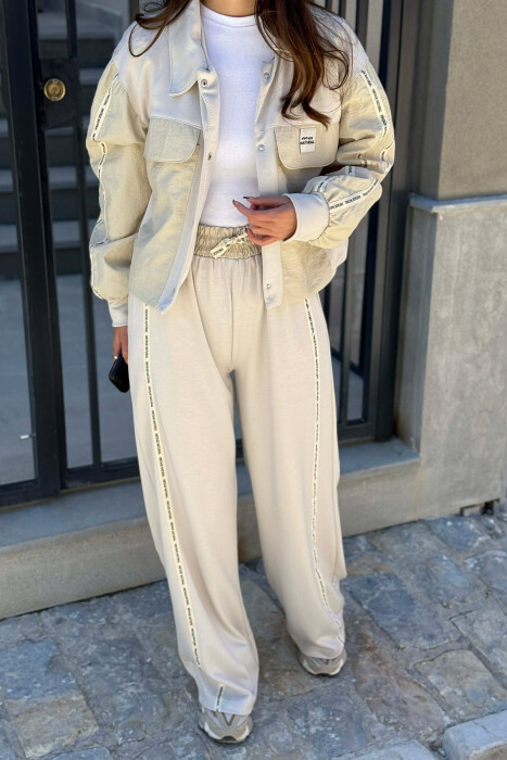 SET NJE NGJYRESH XHAKETE + TUTA PER FEMRA NE NGJYRE BEZHE - 3