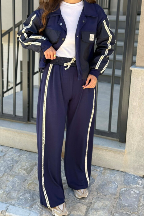 SET NJE NGJYRESH XHAKETE + TUTA PER FEMRA NE NGJYRE BLU - 4