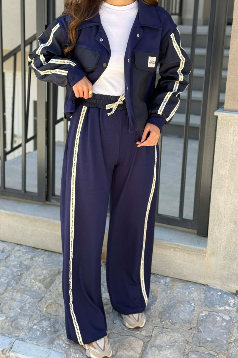 SET NJE NGJYRESH XHAKETE + TUTA PER FEMRA NE NGJYRE BLU - 4