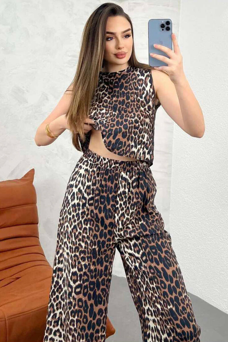 SET PËR FEMRA ME KANATJERE DHE PANTALLONA LEOPARD - 2