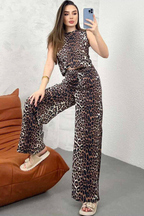 SET PËR FEMRA ME KANATJERE DHE PANTALLONA LEOPARD - 4