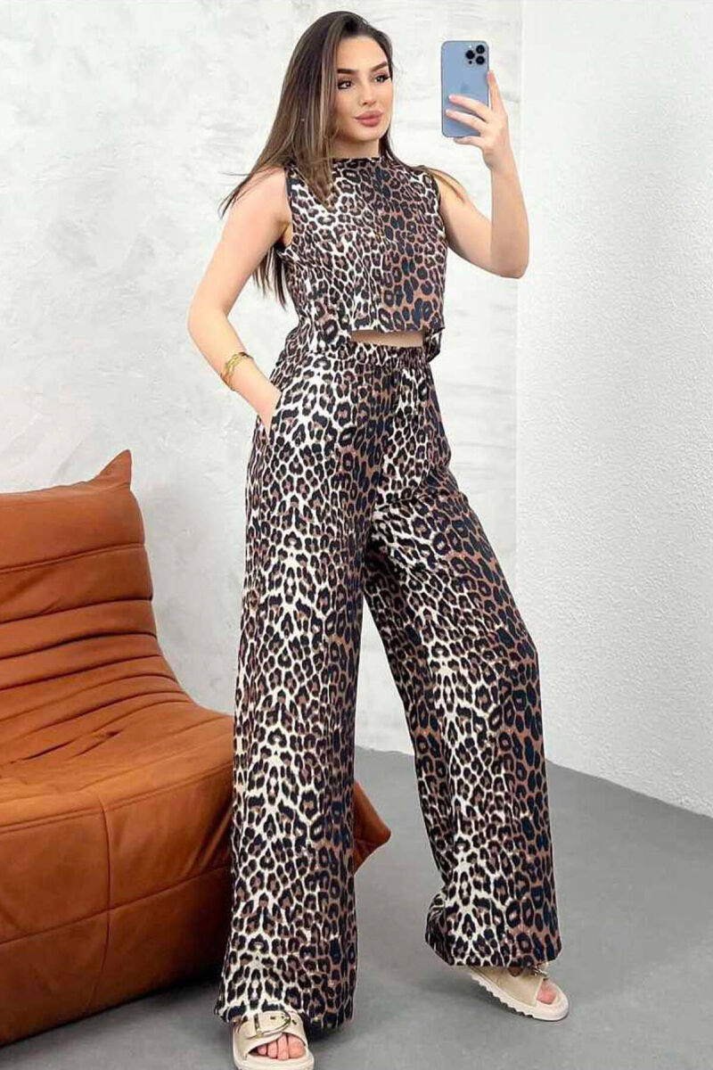 SET PËR FEMRA ME KANATJERE DHE PANTALLONA LEOPARD - 5