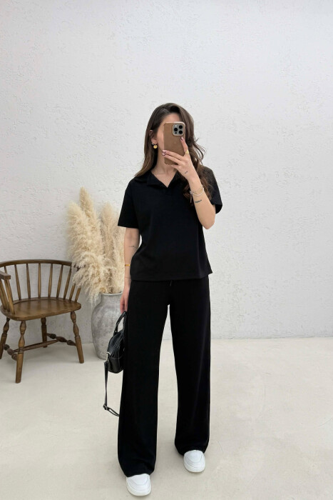 SET T-SHIRT ME JAKE POLO + TUTA PER FEMRA NE NGJYRE TE ZEZE - 2