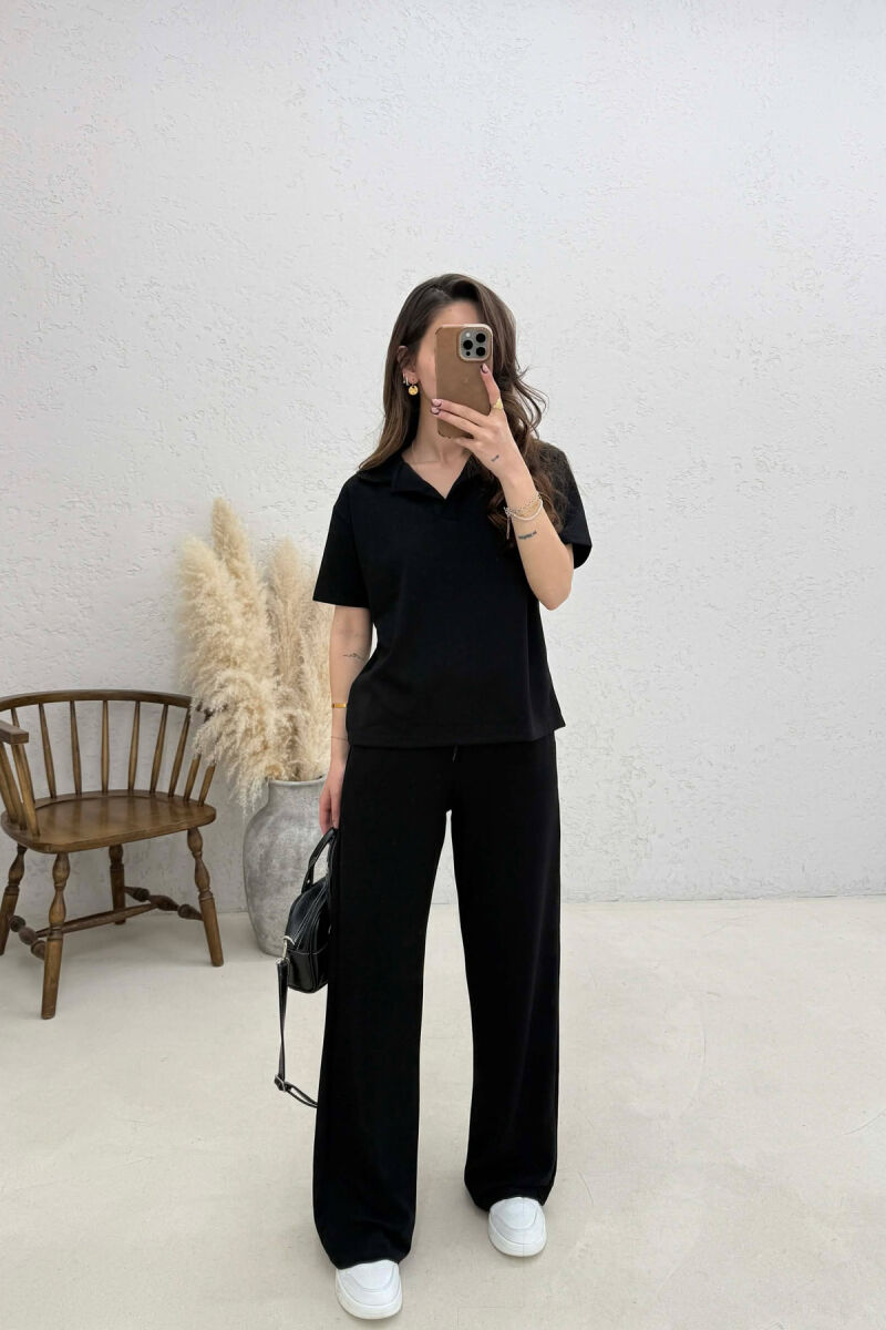 SET T-SHIRT ME JAKE POLO + TUTA PER FEMRA NE NGJYRE TE ZEZE - 2