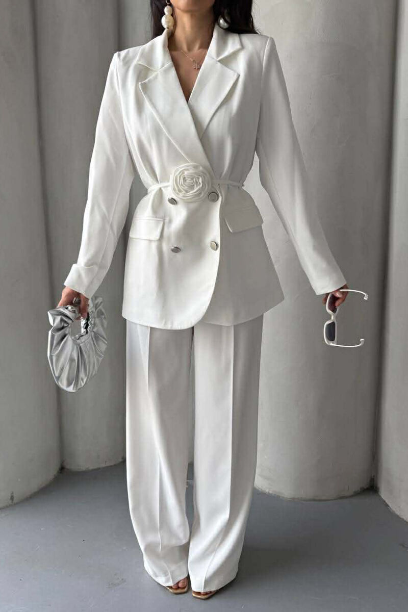 SET XHAKETE KLASIKE+ PANTALLONA PER FEMRA NE NGJYRE TE BARDHE - 8