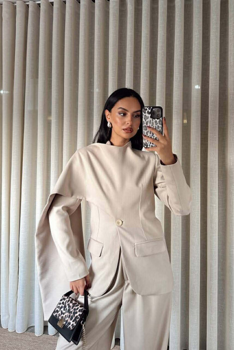 SET XHAKETE+PANTALLONA PER FEMRA NE NGJYRE BEZHE - 2