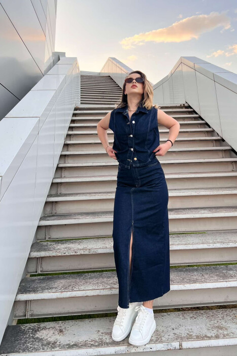 SET XHINS JELEK+FUND PËR FEMRA NË NGJYRËN BLU - 4