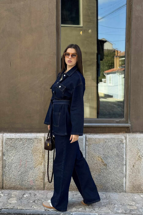 SET XHINS XHAKETË+XHINSE PËR FEMRA NË NGJYRËN BLU - 3