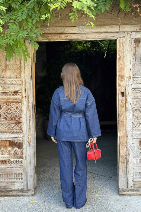 SET XHINS XHAKETE+XHINSE PËR FEMRA NË NGJYRËN BLU - 5