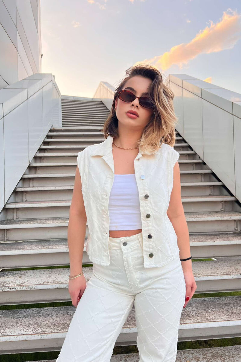 SET XHINS JELEK+XHINSE PËR FEMRA NË NGJYRËN KREM - 5