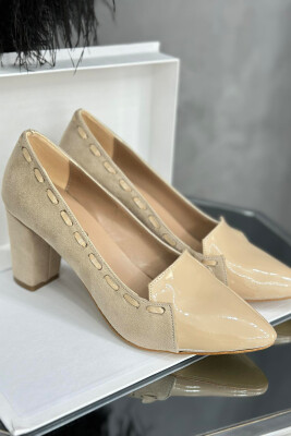 SHAMMY AND LEATHER SHOES WOMAN BEIGE/BEZHE 