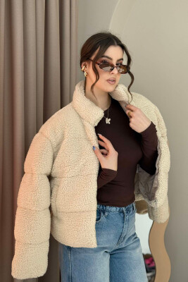 SHEEPSKIN SIMPLE WOMEN JACKET BEIGE/BEZHE - 2