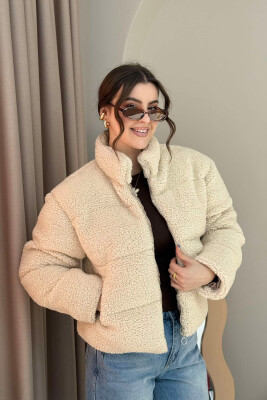 SHEEPSKIN SIMPLE WOMEN JACKET BEIGE/BEZHE - 4