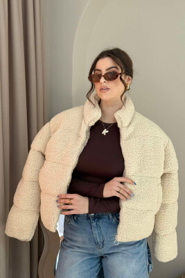 SHEEPSKIN SIMPLE WOMEN JACKET BEIGE/BEZHE - 7