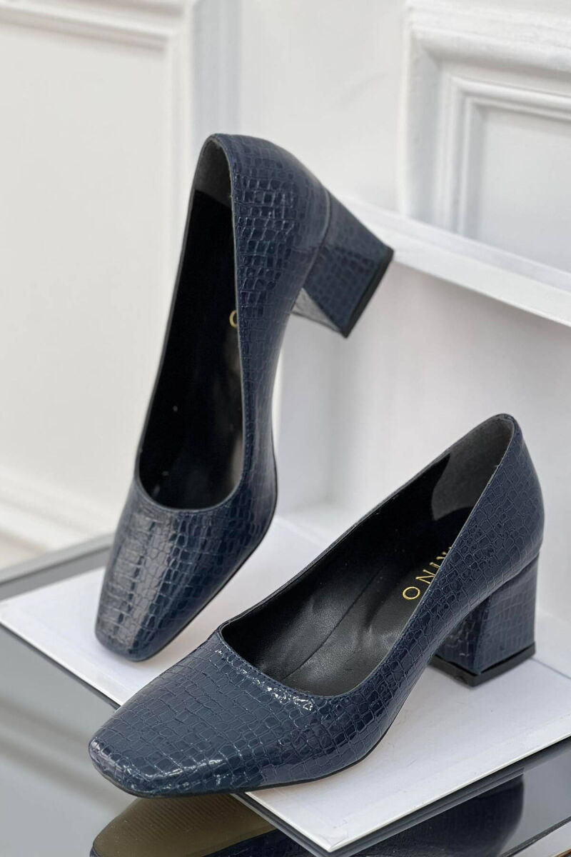 SHINY WOMAN HEELED SHOES BLUE/BLU - 1