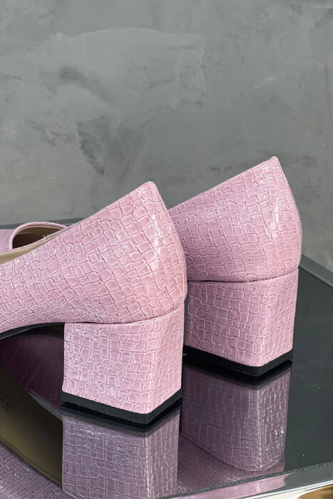 SHINY WOMAN HEELED SHOES LIGHT PURPLE/LEZB - 2