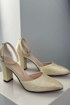 SHINY WOMEN HEELS GOLDEN ROD/GOLD 