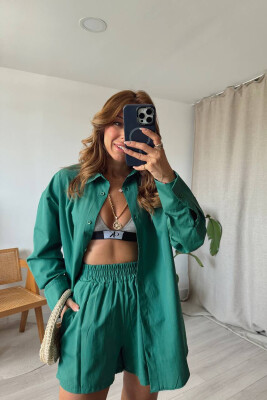 SHIRT AND SHORTS WOMAN SET GREEN/JESHILE 