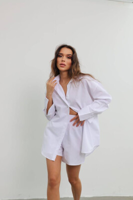SHIRT AND SHORTS WOMAN SET WHITE-E BARDHE 